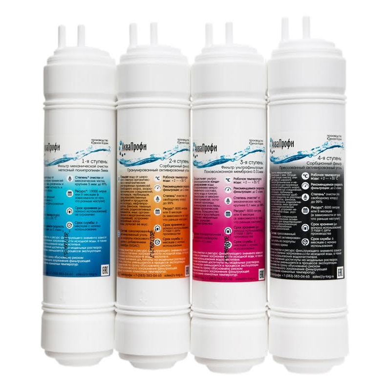 Сменные комплекты картриджей для пурифайров«АкваПрофи» UF (12 дюймов)